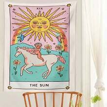 Tarot Card Tapestry Wall Hanging Divination Home Decor Art Tapestry Bohemian Hippie Decor Wall Hanging Poster - Kiểu 1 - Xem 1