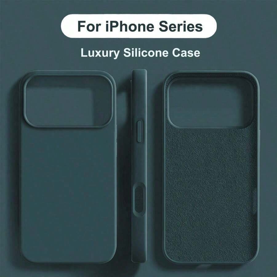Liquid Silicone 3-Layer Full Protective Soft Rubber Phone Case Compatible With IPhone 17, 17 Air, 17 Pro, 17 Pro Max, With Anti-Shock Protection And Microfiber Lining, Also Compatible With IPhone 13, 11, 16 Pro Max, 15, 14 Plus, 12 Mini, XS Max, 7, 8 Plus - 火龍果 - 查看 1