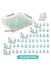 Conjunto de 52 bicos de confeitar de plástico, ferramentas de confeitaria DIY com adaptador, caixa de armazenamento transparente em PS, bicos de confeitar para decoração de bolos, conjunto de bicos para biscoitos e chantilly, armazenamento portátil, estilo Ins, alta qualidade, conjunto completo, kit de confeitaria para iniciantes Ins, ferramentas de confeitaria DIY com adaptador. - Multicolorido - Ver 2