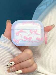 蝴蝶结粉色丝带蝴蝶结TPU无线蓝牙保护壳，兼容苹果1/2代、新款3代、Pro、Pro 2/4代耳机 - 彩色 - 查看 7