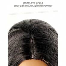 Chic Ombre Black To Gray Long Wavy Wig For Women - Heat Resistant Synthetic Hair With Natural Look - Multicolor - View 2