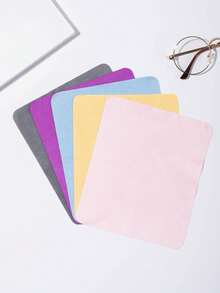 5pcs Deer Velvet Eyeglass Cleaning Cloth, Suitable As Gift For Boyfriend - Multicolor - View 3