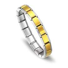 1pc Stainless Steel Elastic Fashion Hiphop Bracelet, DIY Modular, Adjustable & Detachable, Suitable For Friends, Sisters, Women, Best For Daily Wear - Multicolor - View 13