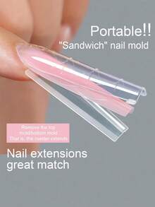 256 khuôn nối móng, thiết kế hai lớp, màng dán móng, khuôn móng hai lớp không cần giấy lót, tự làm móng gel pha lê, khuôn móng hình hạnh nhân, hình ba lê, hình nhọn, hình vuông. - Nhiều màu - Xem 7