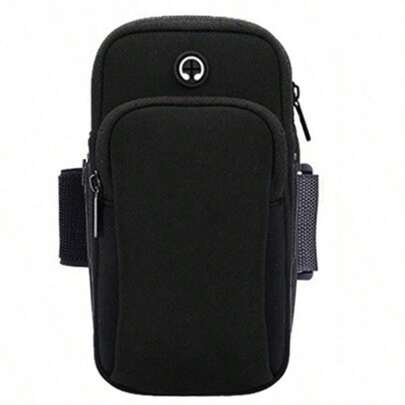 多功能臂带，集运动手机支架、钥匙卡袋、腰包、迷你运动包于一体，设有耳机孔，采用反光防水面料，口袋式跑步收纳袋，时尚腕带包，户外装备包，手机袋，健身收纳包，兼容所有手机，适用于健身房、跑步、快走、旅行、徒步、骑行、远足等多种场景。