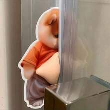 1张3D狗狗肚皮贴纸，狗狗屁股贴纸，趣味装饰贴纸，适用于手机、冰箱、车门，宠物派对礼物，手机壳装饰，车门保护贴，柯基屁股手机壳贴纸，柔软屁股贴纸，趣味派对小礼物，节日派对礼物，手机壳装饰，情人节礼物，派对小礼物，小礼品 - 彩色 - 查看 3