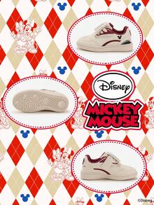 Disney 米奇官方授权联名款 | 一双儿童运动鞋，适合日常、节日、运动和户外活动穿着。穿着舒适贴合脚型，防滑、耐磨、透气。（男童运动鞋、男童板鞋、儿童运动鞋、女童运动鞋、女童板鞋） - 酒紅色 - 查看 4