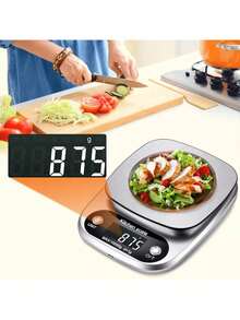 Balanza de gramos digital recargable de alta precisión 1g/10kg - Plateado - Ver 6