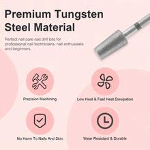 Bộ 10 mũi khoan móng/Mũi khoan chai sần hình nón/Mũi khoan móng điện chuyên nghiệp, dùng để loại bỏ da chết, chai sần, làm móng acrylic. - Nhiều màu - Xem 4