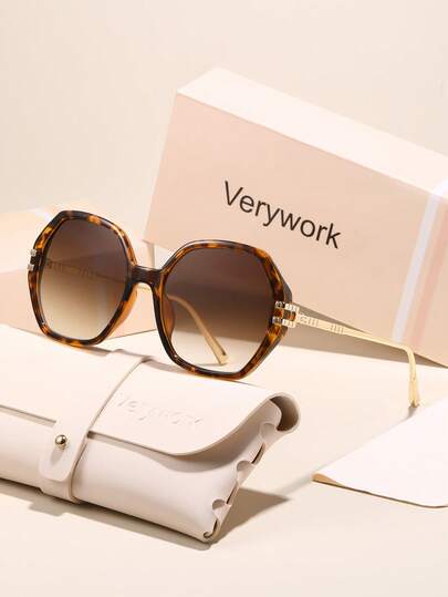 Kính mắt nữ Verywork 1 chiếc hình vuông, thanh lịch, phong cách Ins, sang trọng, chất lượng cao, thiết kế thương hiệu, thích hợp cho du lịch ngoài trời, cắm trại, mùa hè, bãi biển nhiệt đới, phụ kiện thời trang.