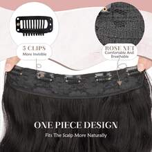 Tóc nối kẹp dài 16-26 inch, tóc nối liền khối, kiểu sóng nhẹ, làm từ tóc thật. - Nhiều màu - Xem 6