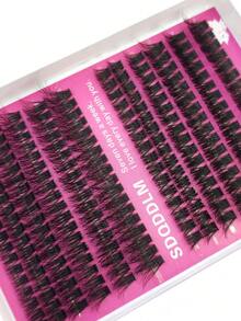 12 hàng 240 chùm mi giả Wispy Lash Clusters 80P100P, mi giả nối dạng chùm hỗn hợp, mi giả dạng chùm bông xù, mi giả dạng chùm nhọn 9-16mm D Curl, mi giả riêng lẻ, mi giả dạng chùm mềm mại có thể tái sử dụng, tự làm mi giả. - D - Xem 5