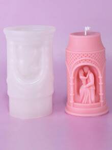 Khuôn silicon đa năng tự làm hình trụ "Embracing Couple Series" dùng trong liệu pháp hương thơm. - Các cặp đôi - Xem 4