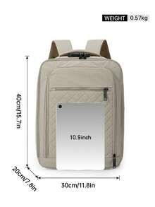 myco bags 2026新款轻便防盗旅行背包，符合航空登机行李标准，尺寸40*30*20厘米，带密码锁，单肩包，适合女性、学生、男性，大容量旅行包，笔记本电脑背包，尼龙背包，返校礼物 - 彩色 - 查看 3