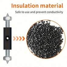 10 PIEZAS Juego de reparación de caja oscura tipo 86, soportes de caja de salida eléctrica aislada negra con 10 tornillos de montaje y 1 llave, herramientas de reparación de cajas de unión de pared universal para interruptores y cajas de enchufe rotas - Ver 7