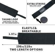 5米/196英寸，3米/118英寸弹性拳击绷带 - 泰拳、跆拳道、柔术、空手道护腕 - 黑色 - 查看 8