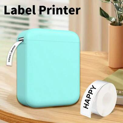 Portable Label Printer, Sticker Printer, Wireless Label Printer, Comes With 1 Roll Of Paper, 1200mAh Large Capacity Battery, USB Charging, Compatible With Android/IOS, Easy To Operate, Suitable For Home, Office, School, Perfect Gift For Family And Friends On Birthdays And Holidays