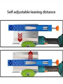 Adjustable Cutting Base Guide For Circular Saw Precision Guide With Milling Hine Positioning Clamp Ideal For Woodworking And Marble Cutting Tasks - Blue - View 4