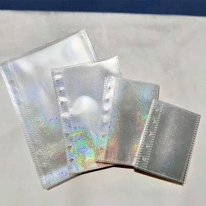 A5/A6/A7/M5 A5 Loose Leaf Binder, Fireworks Transparent Sticker Book Covers, Refill Sticker Book, Sticker Book, Planner, Photo Collection, ID & Postcard Storage, Office Supplies, Loose Leaf Binder, Personal Information Album, Card Collection