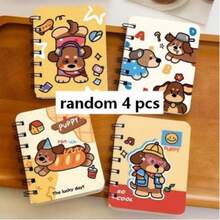 1/2/3/4 piezas Cuadernos espirales lindos de Dachshund, blocs de notas de bolsillo con dibujos animados, libretas de alta calidad, adecuadas para oficina, estudio, fiestas con amigos, regalos de cumpleaños (estilos surtidos) - Bobina - Ver 12