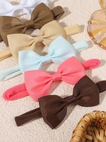 6 piezas de bandas elásticas para el cabello con moño en tonos pastel suaves, delicadas con el cabello - color mezclado - Ver 5