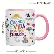 1pc 11oz Spanish Bible Verse Coffee Mug With Inspirational Christian Prayer Quotes - Colorful Spanish Scripture Cup, Dishwasher  Ceramic Tea Cup For Women, Men, Grandma, Grandpa - Ideal Birthday/Christmas Gift For Home, Church, Or Daily Use - Reusable Faith-Based Kitchenware With Spanish Bible Verse Printing, Pray Quote Design, And Durable Ceramic Construction For Hot Beverages. Cups With Bows, Anniversary Gift For Him, Tazas Para Café Bonitas, Cup Set, Cups Christmas, Coffee Mugs Large, Coffee Cups Reusable, Mugs For Couple, Coffee Cups For Men, Mugs Coffee Set, Termo De Agua, Travel Essential, Termo Para Café Caliente, Coffee Mugs Women, Coffee Cups - C - 查看 12