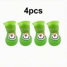 These Adorable Cartoon Monkey Pattern Rain Boots Can Protect Your Pet's Paws And Keep Them Dry! - Multicolor - View 14