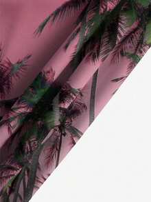 男士休闲短裤，夏威夷假日海滩度假椰树艺术3D数码印花时尚日常度假弹力腰抽绳泳裤沙滩装 - 彩色 - 查看 5