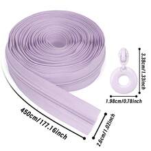 3# Nylon Zipper 4.5m + 10pcs Round Zipper Pulls, Suitable For Pencil Case, Cosmetic Bag, Handbag - 4.5m Zipper + 10 Zipper Heads - View 5