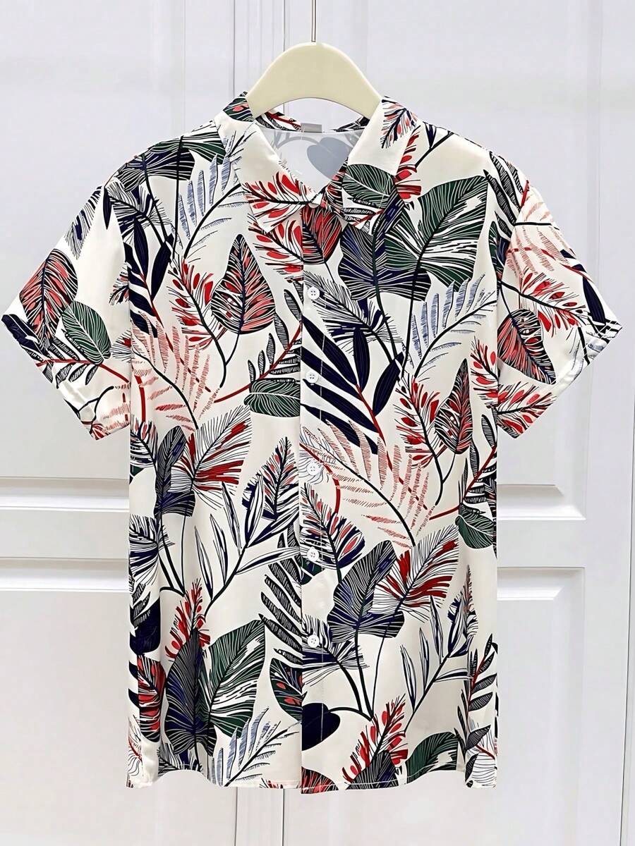 New Style Spring And Summer Men's Beach Hawaii Short Sleeve Flower ShirtApp - A508D-aL23573 - View 1