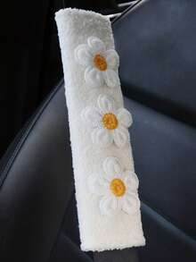 1pc/2pcs Embroidered Flower Car Seat Belt Covers, Soft Protective Shoulder Pads, Female Goddess Car Interior Decor - A - View 10