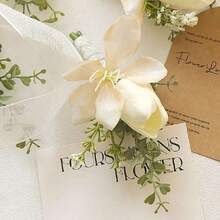Flower Wrist Corsage Wedding Bridal Prom Artificial Moth Orchid Ribbon Wristlet Bridesmaid Hand Dr Wristband For Hoing Ceremony Party (Orchid -  Brown),44372779 - 黑與白 - 查看 6