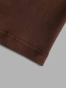 Women's Spring Summer New Arrival Brown Flounce Sleeve Backless Cropped Top - Valentine's Day - Brown - View 4