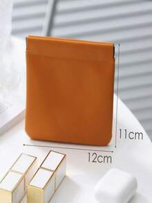 PU Leather Jewelry Travel Bag, Upgraded Mini Cosmetic Bag, Small Storage Pouch, Leather Jewelry Bag, Buckle Design, Portable Small Makeup Organizer Bag, Can Hold Coins, Jewelry And Lipstick, Christmas, Wedding Party Gift Bag, Multi-Color Options,Back To School - Multicolor - View 7