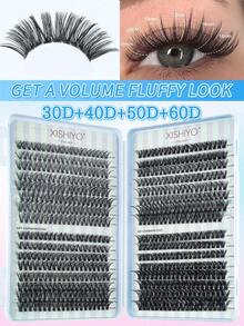 640 قطعة مجموعة رموش صناعية فاخرة، سميكة وكثيفة، 30D+40D+50D+60D/50D+60D+80D+100D، 8-16 مم، طقم رموش DIY، كثيفة جدًا، طبيعية المظهر، ناعمة وخفيفة الوزن، قابلة لإعادة الاستخدام، رموش فردية من الفرو الصناعي، مناسبة للاستخدام المنزلي، اليومي، الزفاف، المواعدة، الحفلات، مهرجانات الموسيقى، عيد الميلاد وغيرها من المناسبات - مشاهدة 5