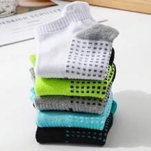 5 đôi tất nam mỏng cổ thấp, thấm hút mồ hôi, thoáng khí, thích hợp cho chạy bộ và thể thao, đa năng. - Nhiều màu - Xem 4