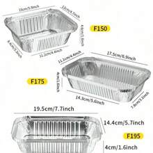 10个带盖铝箔烤盘，一次性铝箔食品容器，适用于派对、露营、烘焙、空气炸锅、厨房用具、露营必备品、家居用品，长方形铝箔烤盘，非常适合烹饪、加热、储存、烘焙、备餐、烘焙工具、厨房小工具、厨房用品、厨房配件、家用厨房用品 - A - 查看 8