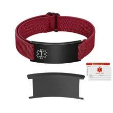 1 pieza Pulsera elástica médica personalizada de doble cara, adecuada para hombres, mujeres y unisex, con texto/foto/nombre grabado por láser, regalo personalizado para amigos, mamá, papá, novio, profesionales médicos - Anillo interior/exterior - Ver 4