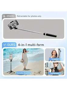 Gậy selfie từ tính đa năng với chân đế có thể tháo rời, điều khiển từ xa Bluetooth, giá đỡ điện thoại xoay 360° dành cho du lịch, quay vlog và chụp ảnh. - Một cỡ - Xem 9
