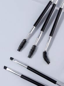 12支装黑色双头睫毛夹眉刷多功能眉眼化妆刷睫毛嫁接刷，专业家用户外男女通用 - 黑色 - 查看 5