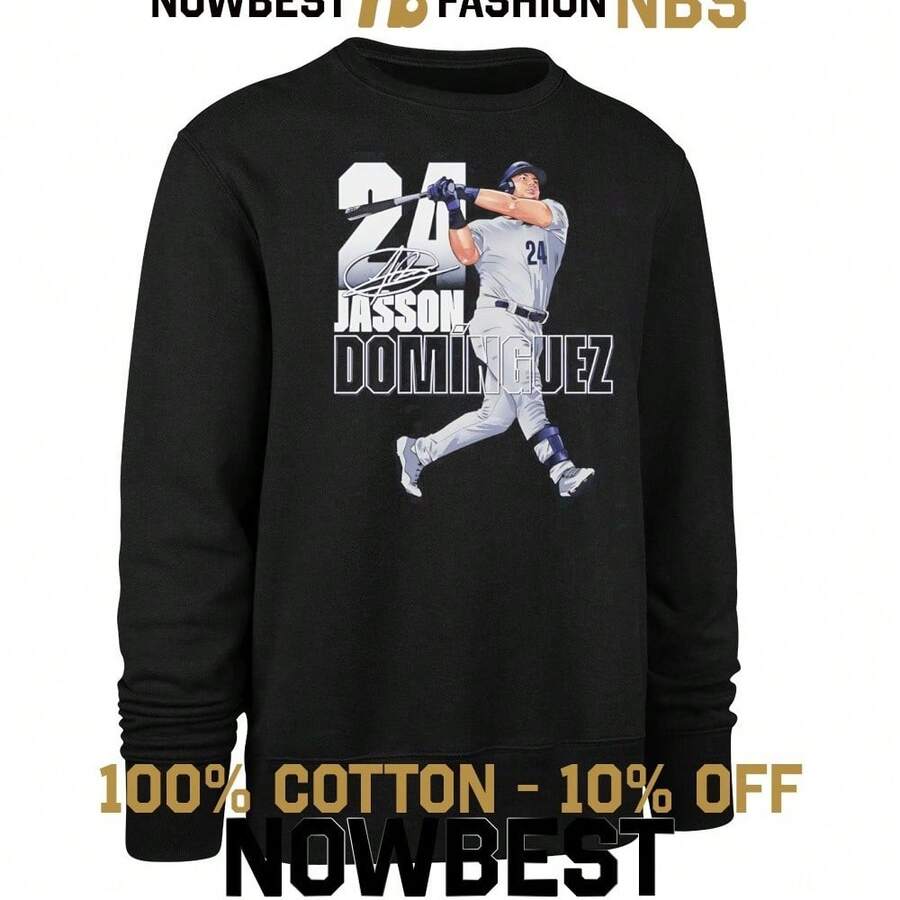 Jasson Dominguez 24 New York Stance Autographed Sweatshirt - màu đen - Xem 1