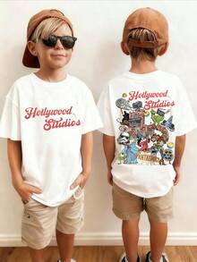 Disney Mickey Mouse Cartoon Print, Casual And Simple Short Sleeved T-Shirt Case, Suitable For Wearing In Spring And Summer Seasons, Suitable For Both Boys And Girls. Holiday Gift - 白色 - 查看 1