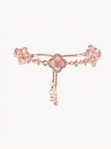 Opalesca 1pc Elegant & Delicate Floral Bracelet, Luxury & Chic - Multicolor - View 3