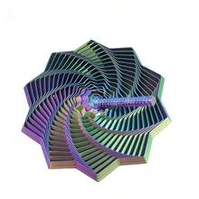 1个多色渐变，可伸缩感官减压星形桌面摆件，可变形，适合作为办公室和家庭减压工具，独特的成人圣诞节/生日礼物，颜色随机 - 彩色 - 查看 13