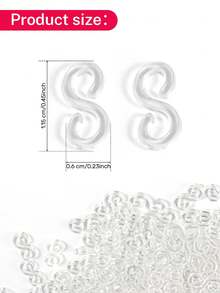 200/600 piezas Clips en forma de S de goma, conectores de clip de plástico repuestos para hacer pulseras de goma de telar DIY, kit de accesorios - Accesorios - Ver 11