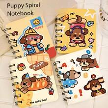 1/2/3/4 piezas Cuadernos espirales lindos de Dachshund, blocs de notas de bolsillo con dibujos animados, libretas de alta calidad, adecuadas para oficina, estudio, fiestas con amigos, regalos de cumpleaños (estilos surtidos) - Bobina - Ver 4