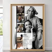 1幅定制母亲节拼贴画，个性化母亲节海报，定制母亲节墙面艺术印刷品，母亲生日礼物，母亲节礼物，可定制带框母亲照片礼物 - 彩色 - 查看 9