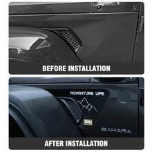 Fender Car Stickers  2018-2024   JL 2020-2024 Iator JT Vent Stickers Mountain Pattern Decals Durable Exter Accessories  Off -   Enancement - 黑色的 - 查看 4