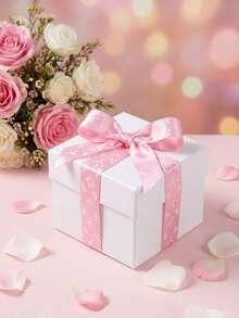 1Pc Pink Bow Foil Ribbons,Perfect For Gift Wrapping,Pink Bow Decorations For Home,Pink Bow Theme Birthday Party Decor,Wedding Decor,Bridal Shower Favors,DIY Bouquet Arrangements,Party Table Decor,Babyshower Decor,Suitable For Home Daily Use,Pink Bow Decor - Pink Bow - View 3
