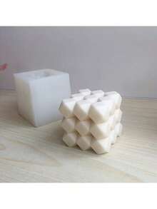 钻石立方体DIY手工香氛石膏多功能硅胶模具 - 方形 - 查看 4